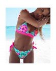 Biquini drukuj 2019 kwiatowy bikini kobiety wzburzyć stroje kąpielowe Feminino dwuczęściowy strój kąpielowy Sexy stroje kąpielow