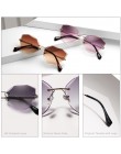 KINGSEVEN DESIGN Fashion Lady okulary przeciwsłoneczne 2019 Rimless damskie okulary przeciwsłoneczne Vintage oprawki ze stopu kl