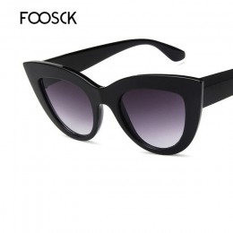 FOOSCK luksusowe śliczne seksowne okulary przeciwsłoneczne cat eye damskie marka projektant okulary przeciwsłoneczne Unisex okul