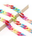 20 kolorów moda szeroki akrylowy łańcuszek do okularów przeciwsłonecznych kobiety okulary do czytania wiszący łańcuszek na szyję