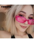 YOOSKE Vintage małe kwadratowe okulary przeciwsłoneczne damskie marka projektant Retro okulary prostokąt okulary kobiece cukierk