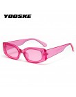 YOOSKE Vintage małe kwadratowe okulary przeciwsłoneczne damskie marka projektant Retro okulary prostokąt okulary kobiece cukierk