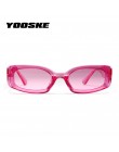 YOOSKE Vintage małe kwadratowe okulary przeciwsłoneczne damskie marka projektant Retro okulary prostokąt okulary kobiece cukierk