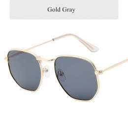 Oulylan okulary przeciwsłoneczne z oprawkami w kształcie wieloboku kobiety w stylu Vintage marka mała ramka metalowe okulary prz