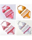2020 Sexy Halter Retro Mesh drążą String Biquini strój kąpielowy damski strój kąpielowy wysokiej talii Plus Size stroje kąpielow