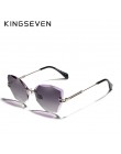 KINGSEVEN DESIGN Fashion Lady okulary przeciwsłoneczne 2019 Rimless damskie okulary przeciwsłoneczne Vintage oprawki ze stopu kl
