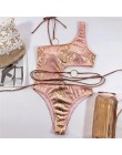 Dwuczęściowy strój kąpielowy dla kobiet bikini na wakacje we wzory klasyczny wygodny modny seksowny