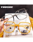YOOSKE Fashion ponadgabarytowe okulary ramka kobiety mężczyźni jasne okulary optyczne Vintage oprawki okularowe