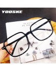 YOOSKE Fashion ponadgabarytowe okulary ramka kobiety mężczyźni jasne okulary optyczne Vintage oprawki okularowe