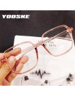 YOOSKE Fashion ponadgabarytowe okulary ramka kobiety mężczyźni jasne okulary optyczne Vintage oprawki okularowe