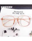 YOOSKE Fashion ponadgabarytowe okulary ramka kobiety mężczyźni jasne okulary optyczne Vintage oprawki okularowe