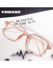 YOOSKE Fashion ponadgabarytowe okulary ramka kobiety mężczyźni jasne okulary optyczne Vintage oprawki okularowe