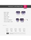 DENISA kwadratowe okulary przeciwsłoneczne bezramkowe damskie 2019 letnie czerwone okulary moda luksusowa marka okulary przeciws