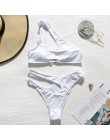 In-x jedno ramię bikini set Sexy dziurka bikini 2020 wysokie cięcie kostium kąpielowy damski strój kąpielowy wycięty strój kąpie
