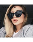COOYOUNG Vintage okulary przeciwsłoneczne damskie kocie oko okulary Retro marka projektant okulary przeciwsłoneczne damskie różo