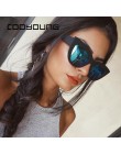 COOYOUNG Vintage okulary przeciwsłoneczne damskie kocie oko okulary Retro marka projektant okulary przeciwsłoneczne damskie różo