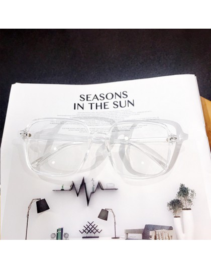 YOOSKE Fashion ponadgabarytowe okulary ramka kobiety mężczyźni jasne okulary optyczne Vintage oprawki okularowe