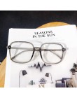 YOOSKE Fashion ponadgabarytowe okulary ramka kobiety mężczyźni jasne okulary optyczne Vintage oprawki okularowe