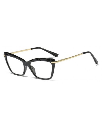 Jasne kocie oko okulary przezroczyste okulary oprawki do okularów korekcyjnych luksusowe marki modne okulary do czytania armação
