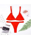 Dwuczęściowy strój kąpielowy dla kobiet bikini na wakacje gładki klasyczny wygodny modny seksowny