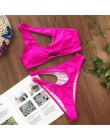 In-x jedno ramię bikini set Sexy dziurka bikini 2020 wysokie cięcie kostium kąpielowy damski strój kąpielowy wycięty strój kąpie