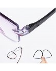 Blokujące niebieskie światło okulary do czytania Bifocal Multifocal Rimless elastyczne okulary Presbyopia mężczyźni kobiety Supe