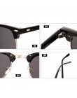 RBRARE semi-rimless markowe designerskie okulary przeciwsłoneczne damskie/męskie spolaryzowane UV400 klasyczne óculos De Sol Gaf