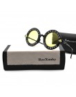 Moda Unisex okrągłe okulary w stylu retro kobiety okulary vintage koło klasyczne pszczoła list okulary mężczyźni odcienie Visor 