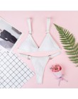 Dwuczęściowy strój kąpielowy dla kobiet bikini na wakacje gładki klasyczny wygodny modny seksowny