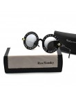 Moda Unisex okrągłe okulary w stylu retro kobiety okulary vintage koło klasyczne pszczoła list okulary mężczyźni odcienie Visor 