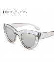 COOYOUNG Vintage okulary przeciwsłoneczne damskie kocie oko okulary Retro marka projektant okulary przeciwsłoneczne damskie różo