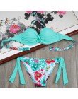 Bikini stałe Strappy bandaż zestaw Bikini biały Push Up strój kąpielowy Bikini Bandeau brazylijski strój kąpielowy Maillot De Ba