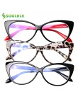 SOOLALA kocie oko blokujące niebieskie światło okulary do czytania kobiety anti Glare Presbyopic komputer okulary ramka okulary 