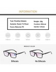 Iboode dwuogniskowe okulary do czytania mężczyźni kobiety blokujące niebieskie światło z żywicy soczewki okulary z Hyperoia Pres