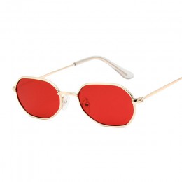 Vintage małe Octagon okulary przeciwsłoneczne damskie 2019 moda damska odcień marka projektant kwadratowa rama metalowa okulary 