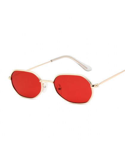 Vintage małe Octagon okulary przeciwsłoneczne damskie 2019 moda damska odcień marka projektant kwadratowa rama metalowa okulary 