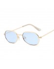 Vintage małe Octagon okulary przeciwsłoneczne damskie 2019 moda damska odcień marka projektant kwadratowa rama metalowa okulary 