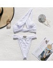 In-x jedno ramię bikini set Sexy dziurka bikini 2020 wysokie cięcie kostium kąpielowy damski strój kąpielowy wycięty strój kąpie