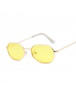 Vintage małe Octagon okulary przeciwsłoneczne damskie 2019 moda damska odcień marka projektant kwadratowa rama metalowa okulary 
