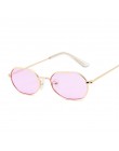 Vintage małe Octagon okulary przeciwsłoneczne damskie 2019 moda damska odcień marka projektant kwadratowa rama metalowa okulary 
