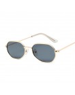 Vintage małe Octagon okulary przeciwsłoneczne damskie 2019 moda damska odcień marka projektant kwadratowa rama metalowa okulary 