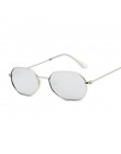 Vintage małe Octagon okulary przeciwsłoneczne damskie 2019 moda damska odcień marka projektant kwadratowa rama metalowa okulary 