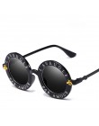 Moda Unisex okrągłe okulary w stylu retro kobiety okulary vintage koło klasyczne pszczoła list okulary mężczyźni odcienie Visor 