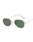 Vintage małe Octagon okulary przeciwsłoneczne damskie 2019 moda damska odcień marka projektant kwadratowa rama metalowa okulary 