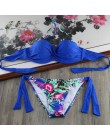 Bikini stałe Strappy bandaż zestaw Bikini biały Push Up strój kąpielowy Bikini Bandeau brazylijski strój kąpielowy Maillot De Ba
