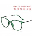 Anti-niebieskie światło krótkowzroczne okulary kobiety mężczyźni Retro owalne Student gotowe okulary dla osób z krótkowzrocznośc