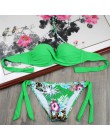Bikini stałe Strappy bandaż zestaw Bikini biały Push Up strój kąpielowy Bikini Bandeau brazylijski strój kąpielowy Maillot De Ba