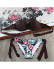 Bikini stałe Strappy bandaż zestaw Bikini biały Push Up strój kąpielowy Bikini Bandeau brazylijski strój kąpielowy Maillot De Ba