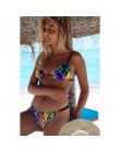 Biquini drukuj 2019 kwiatowy bikini kobiety wzburzyć stroje kąpielowe Feminino dwuczęściowy strój kąpielowy Sexy stroje kąpielow