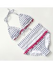 2020 Sexy Halter Retro Mesh drążą String Biquini strój kąpielowy damski strój kąpielowy wysokiej talii Plus Size stroje kąpielow